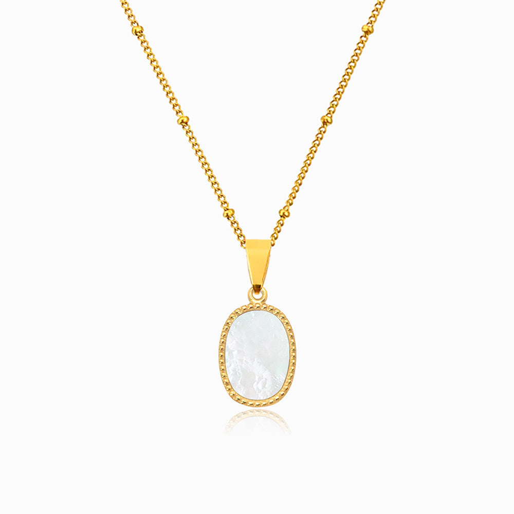 Colar Vintage CL0059 - Aço Inox com Madrepérola