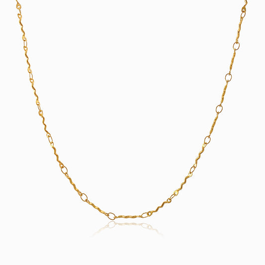 Colar Ondas CL1934 - Aço Inox Dourado