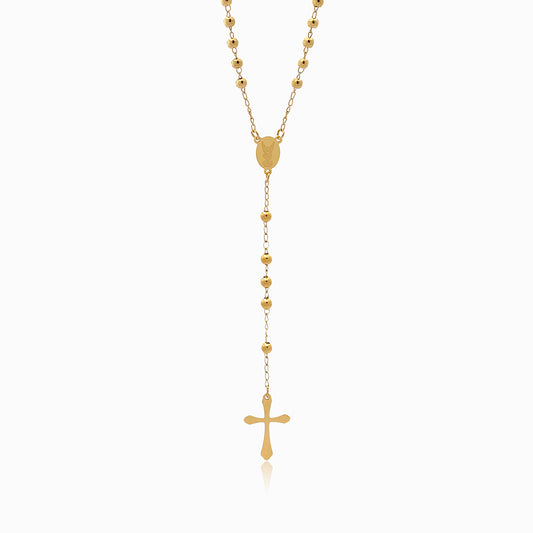 Colar Rosário CL2050 - Aço Inox Dourado