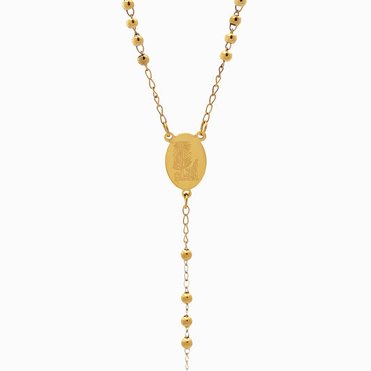 Colar Rosário CL2053 - Aço Inox Dourado