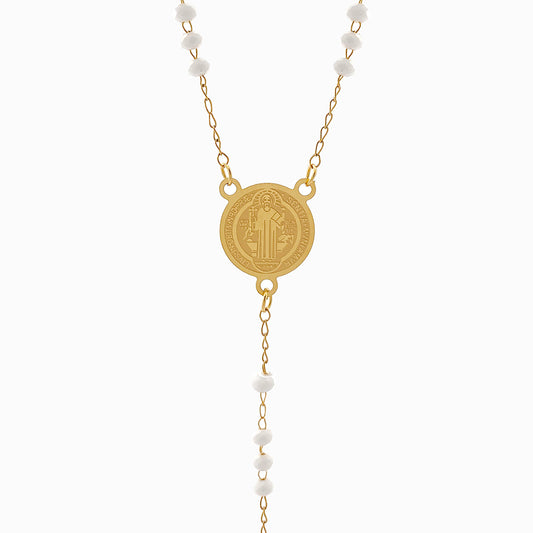 Colar Rosário CL2054 - Aço Inox Dourado