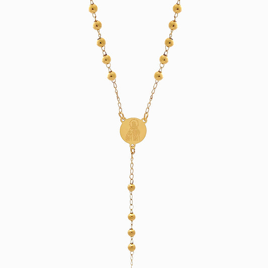 Colar Rosário CL2055 - Aço Inox Dourado