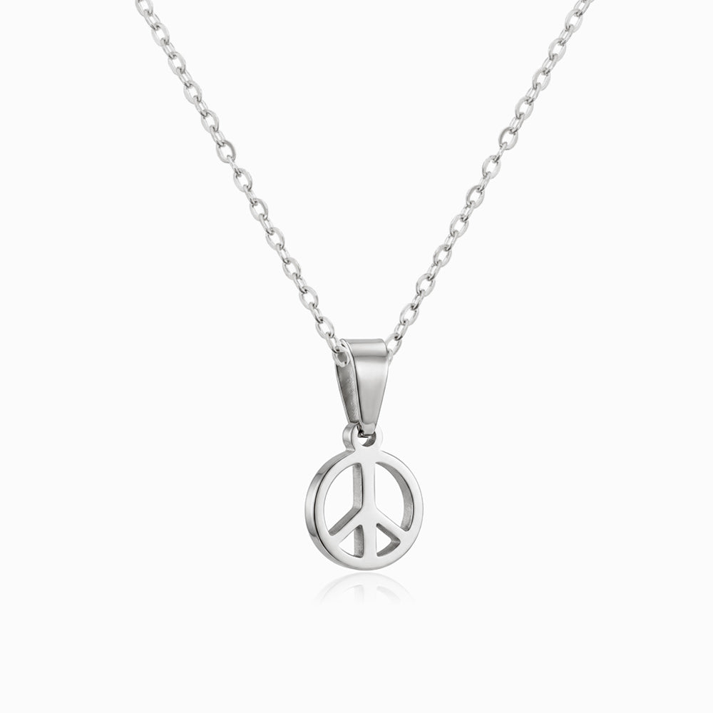 Colar Símbolo da Paz CL0123 - Aço Inox Prateado