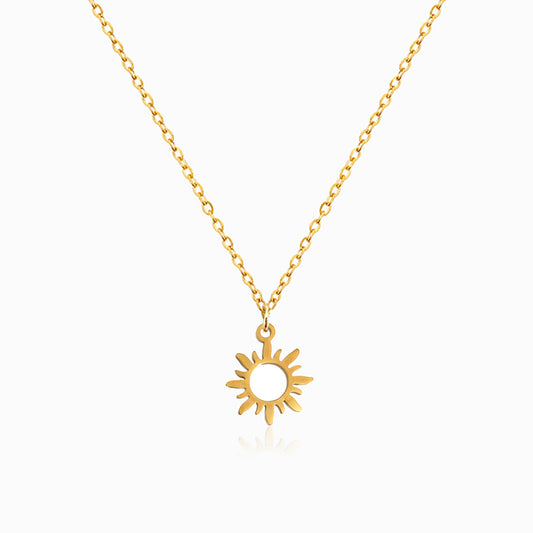 Colar Sol CL0057 - Aço Inox Dourado