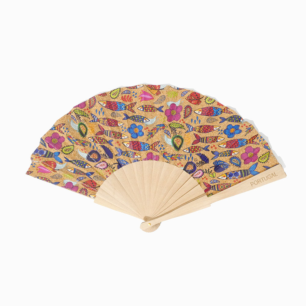 Conjunto 6un Mix Leque de Cortiça Estampado ZG9003