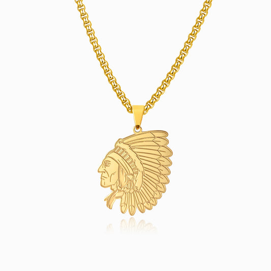 Colar Chefe Índio CL5092 - Aço Inox