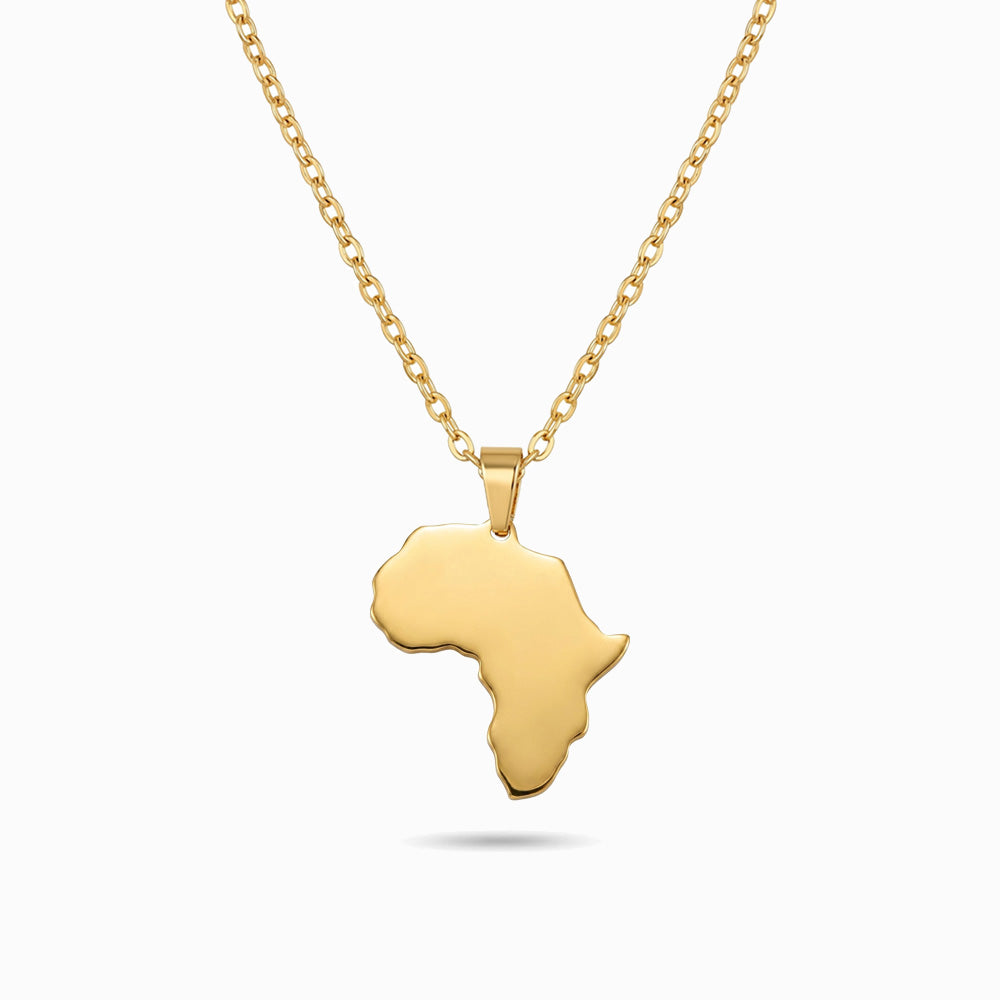 Colar Continente África CL0698D-SFE005 - Aço Inox