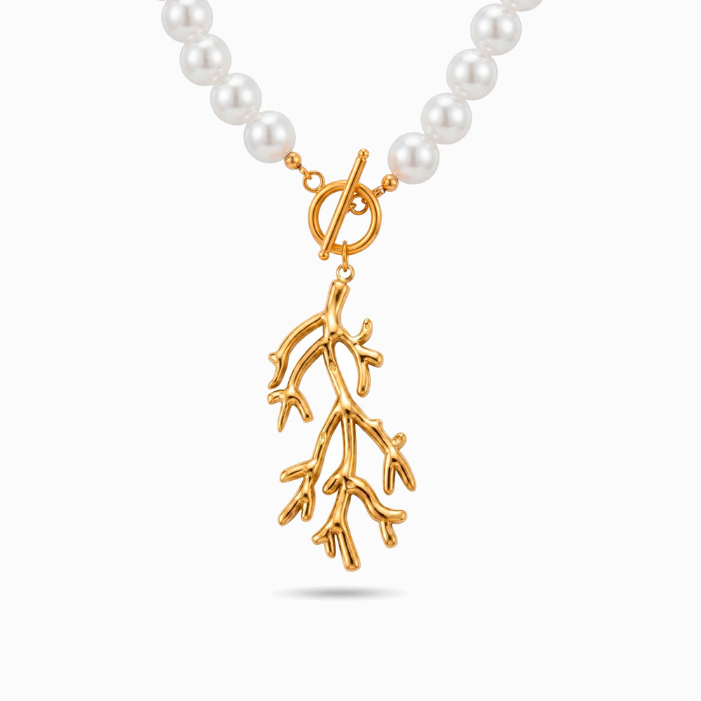 Collana Stella Marina CL0466 - Perla Sintetica e Acciaio Inox