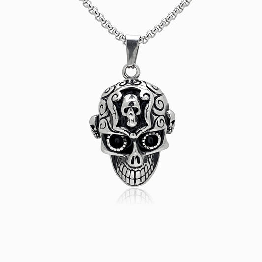 Colar Crânio CL5044 - Aço Inox