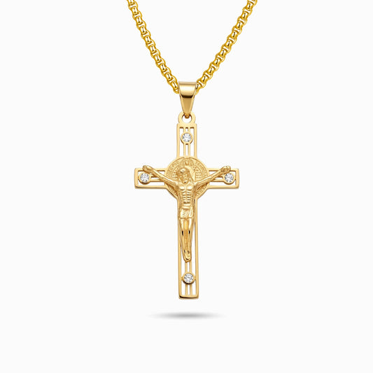 Colar Crucifixo CL5121D-RTE013 - Aço Inox