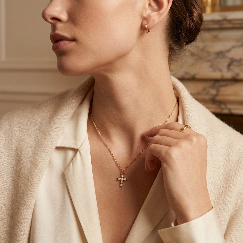 Collier Croix CL0362 - Acier Inoxydable