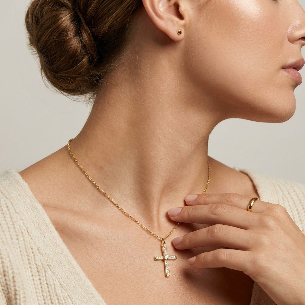 Collier Croix CL0363 - Acier Inoxydable