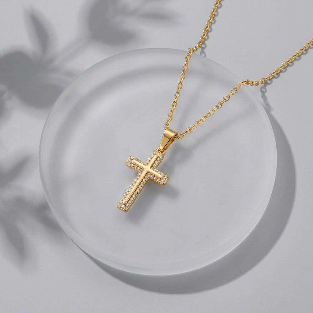 Collier Croix CL0365 - Acier Inoxydable