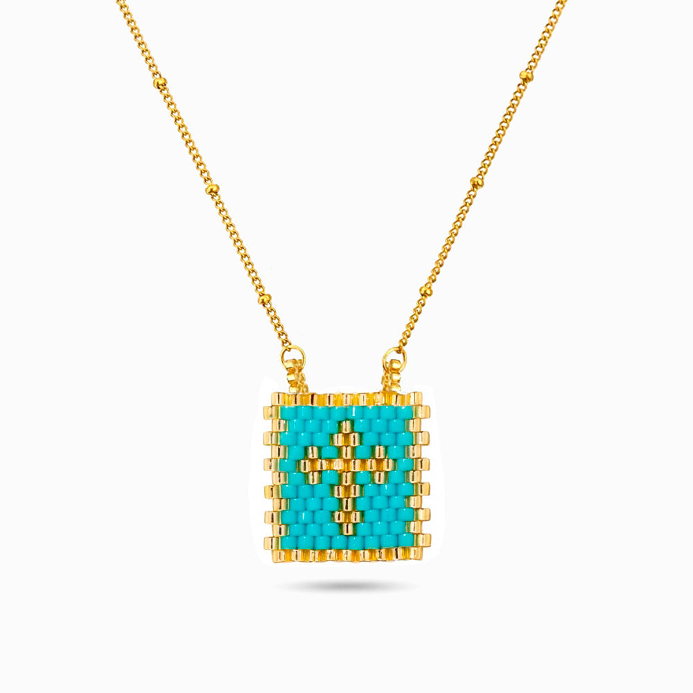 Collier Croix Miyuki CL1419 - Acier Inoxydable