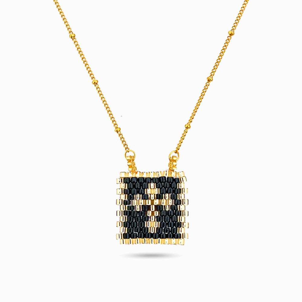 Collier Croix Miyuki CL1419 - Acier Inoxydable