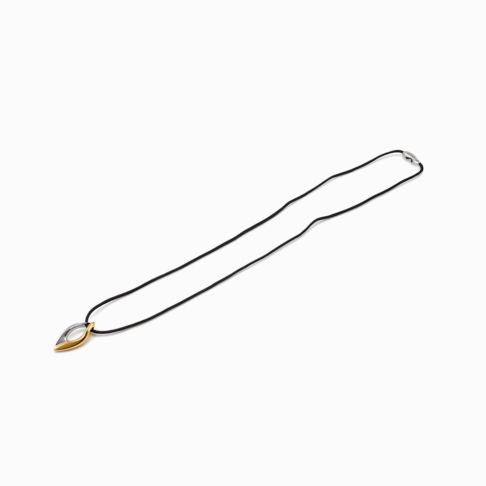 Colar Geométrico Bicolor CL3125D-LNE015 - Aço Inox e Poliéster 2