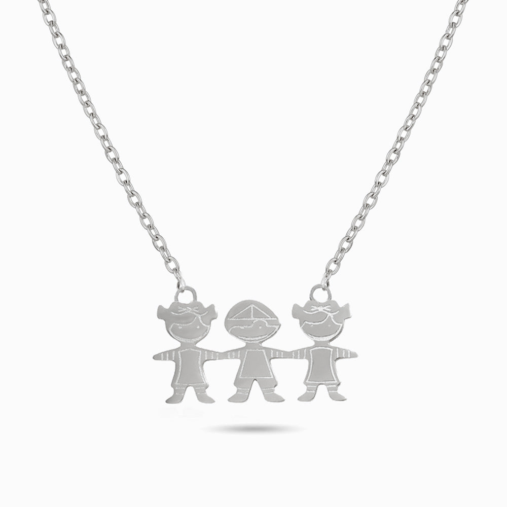 Colar Menino e Menina CL0684 - Aço Inox