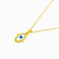 Colar Olho Turco CL1029 - Aço Inox Dourado com Esmalte