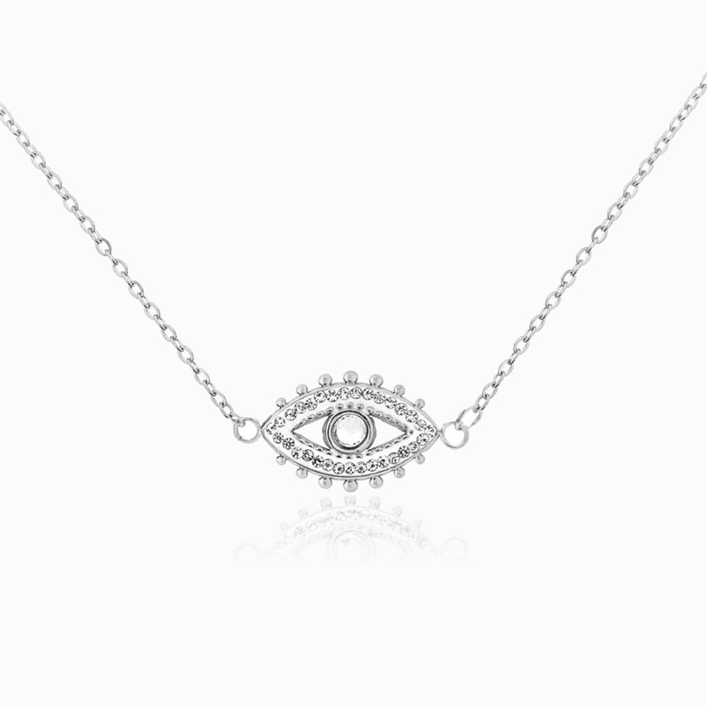 CL1349 Evil Eye Necklace - Stainless Steel