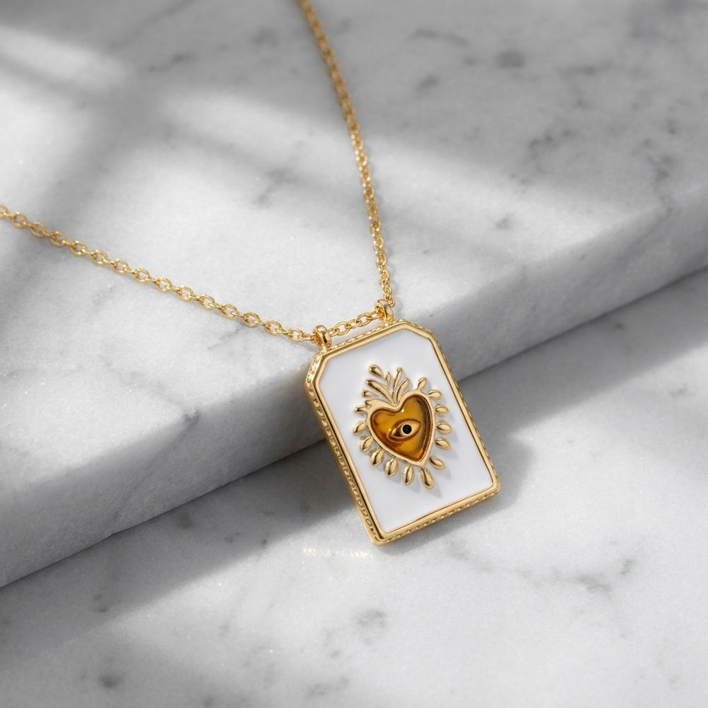 Collier Sacré Cœur Rayonnant CL0321 - Acier Inoxydable