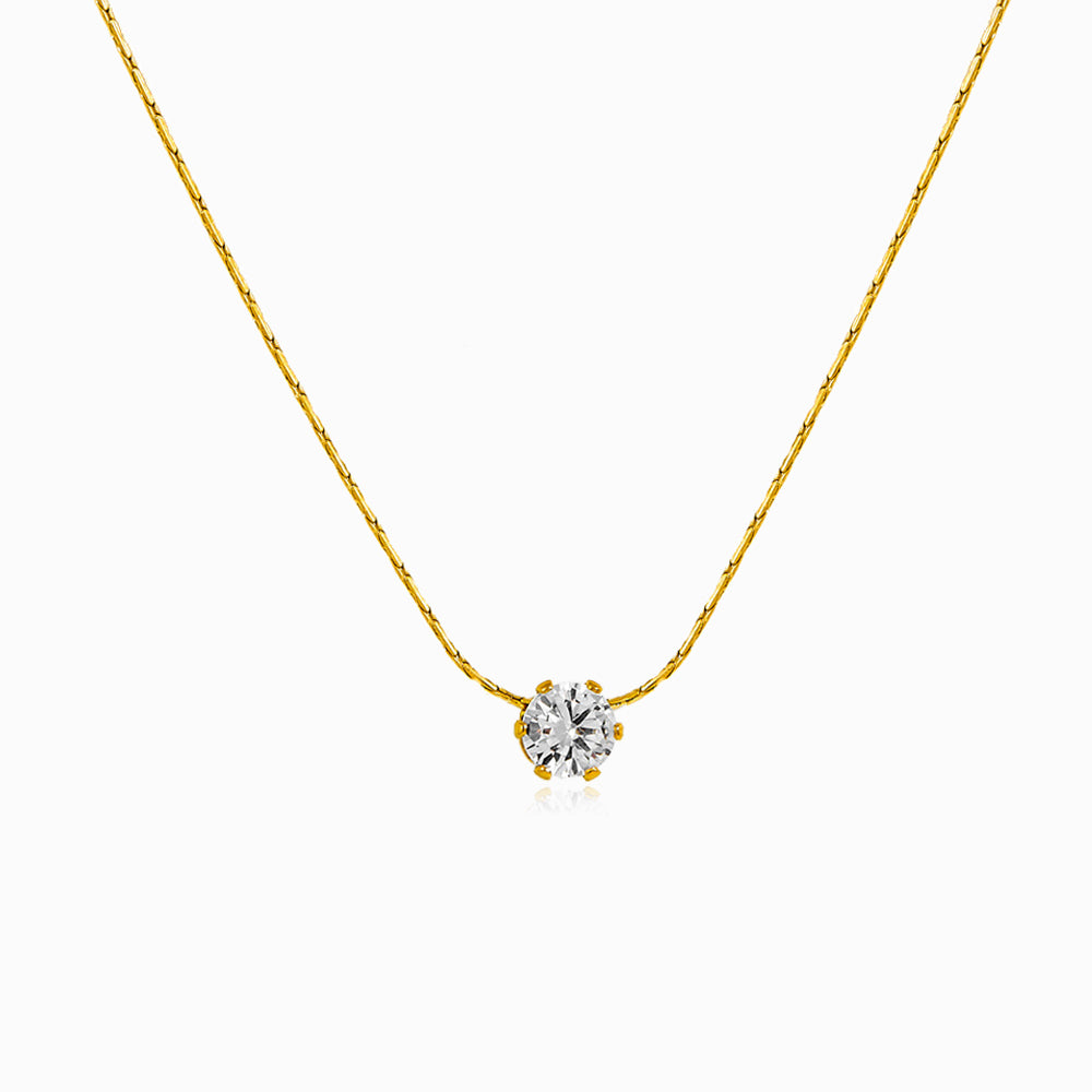 Colar Simples CL2010 - Aço Inox com Zircónia – ellabiju