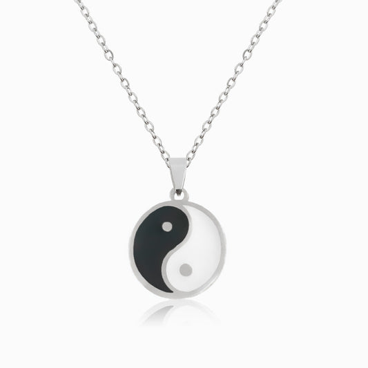 Colar Yin Yang CL1495 - Aço Inox Prateado