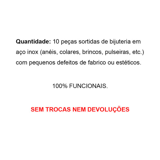 Conjunto 10 Peças Sortidas com Pequenos Defeitos - Aço Inox ⚠️NÃO TROCAS NEM DEVOLUÇÕES
