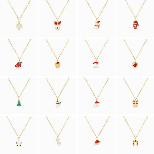 Conjunto 10 Colares de Natal CL1998 - Aço Inox