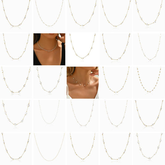 Conjunto 25 Colares com Pérolas cl1938