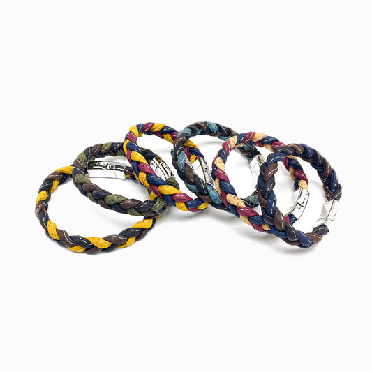Conjunto 6un Mix Pulseira Trançada de Cortiça PT4005