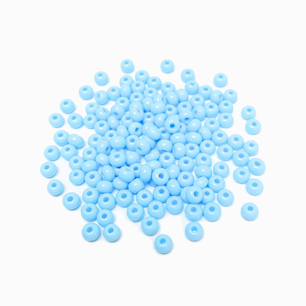 Pack 10g Miçanga Jablonex 6/0 Azul Bebé