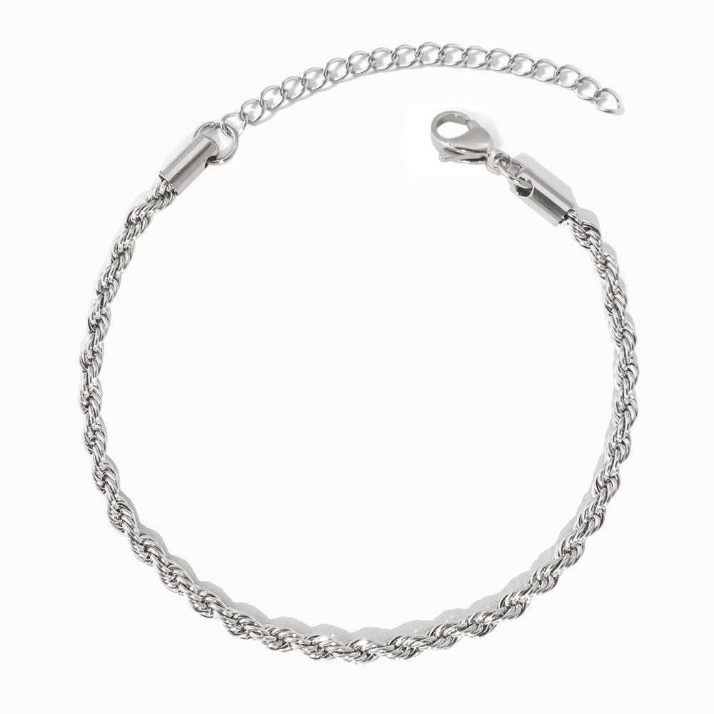 Pulseira Torcida 3mm SL8007 - Aço Inox Prateado