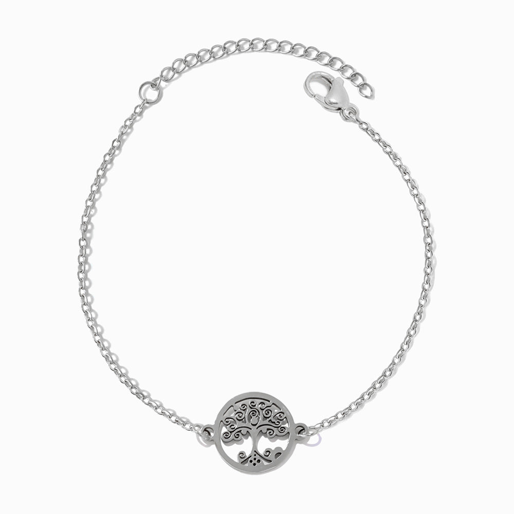 Pulseira Árvore da Vida SL2334 - Aço Inox Prateado
