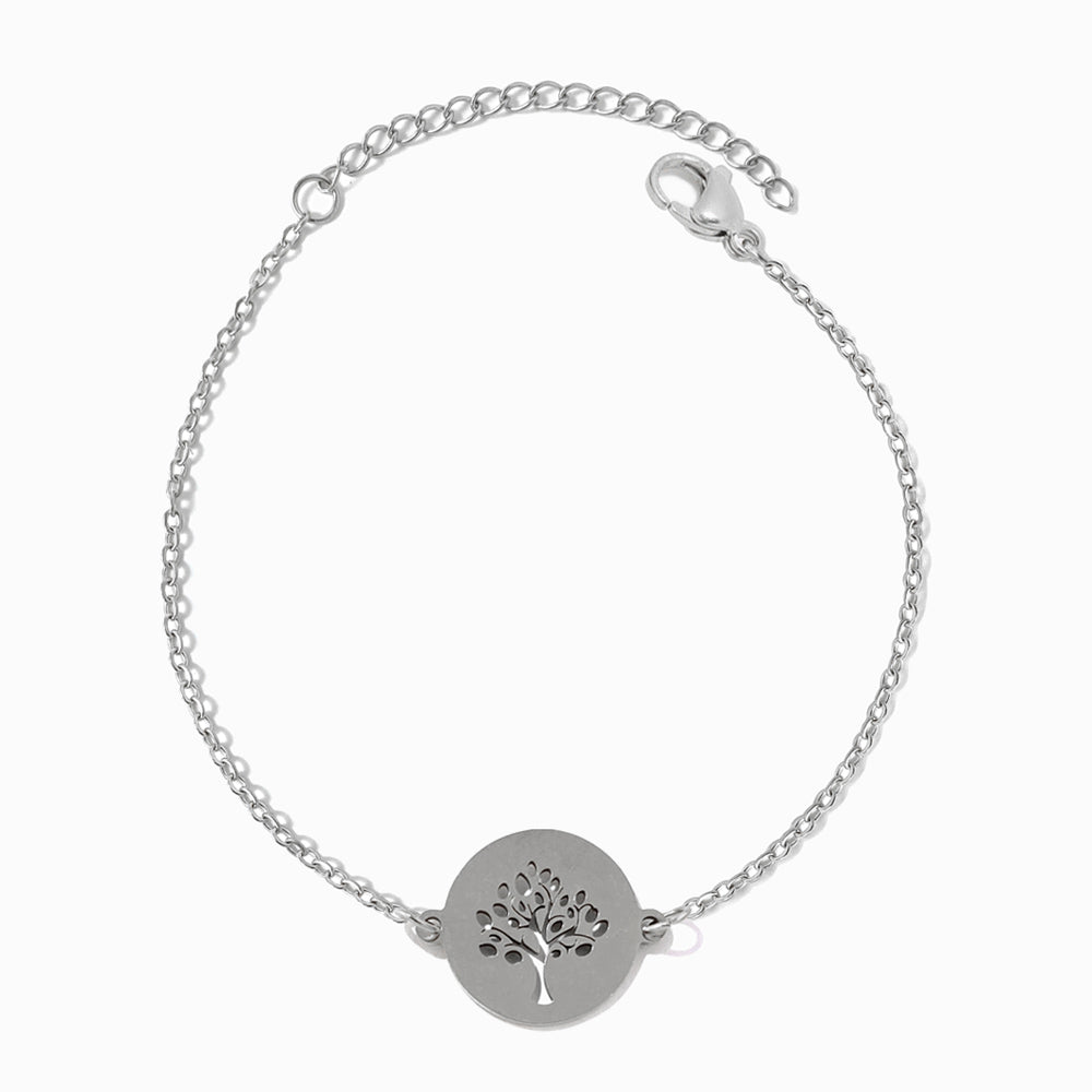 Pulseira Árvore da Vida SL2336 - Aço Inox Prateado