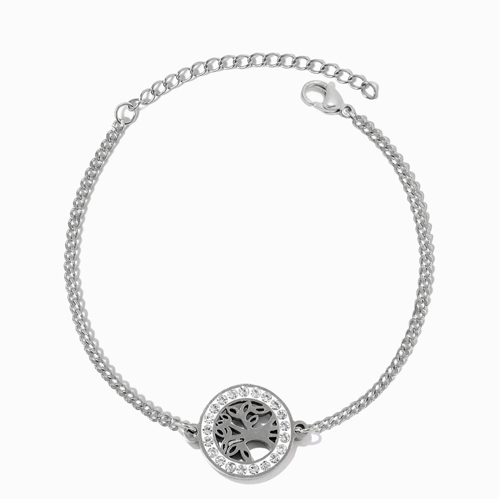 Pulseira Árvore da Vida SL2337 - Aço Inox Prateado