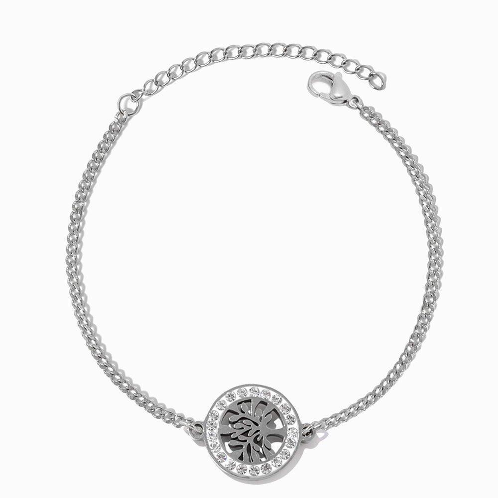 Pulseira Árvore da Vida SL2338 - Aço Inox Prateado