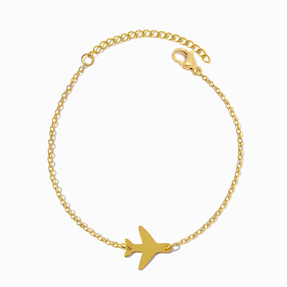 Pulseira Avião SL2361 - Aço Inox Dourado