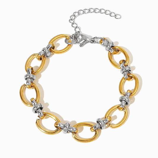 Pulseira Hip Hop Bicolor SL2358 - Aço Inox