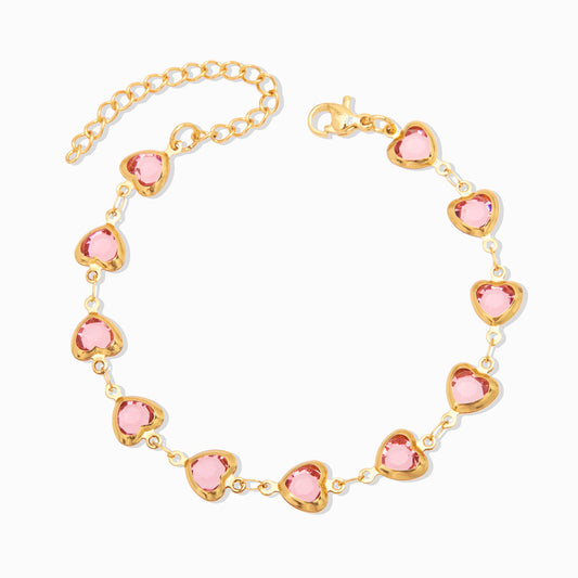 Pulseira com Corações SL2257 - Aço Inox