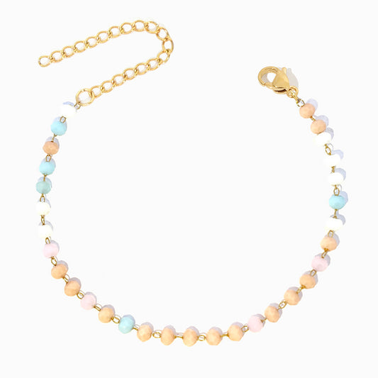 Pulseira com Cristal Mix SL2265 - Aço Inox