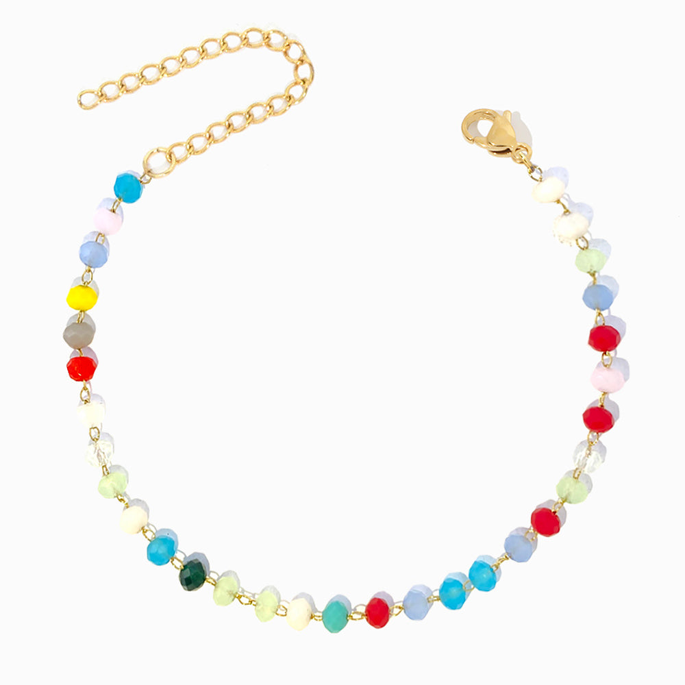 Pulseira com Cristal Mix SL2267 - Aço Inox
