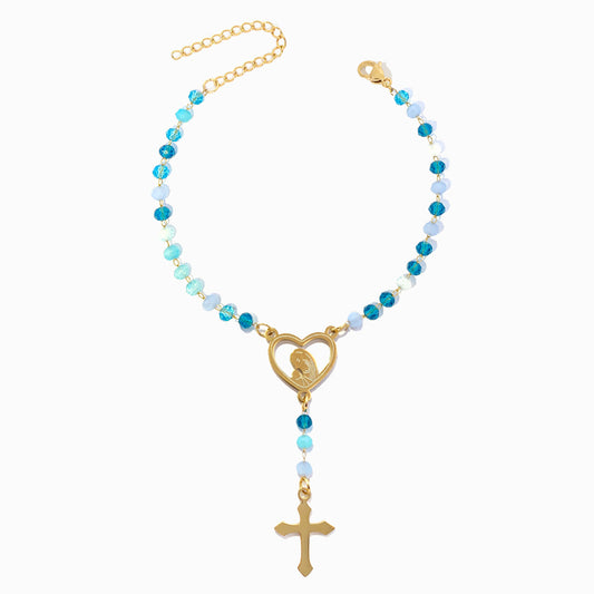 Pulseira Rosário SL2357 - Aço Inox Dourado