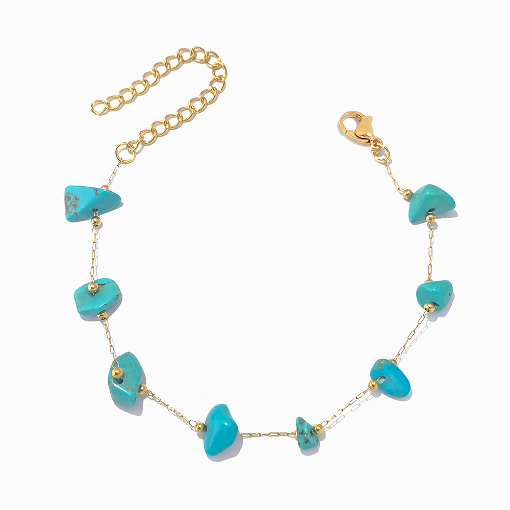 Pulseira com Howlita SL8015 - Aço Inox