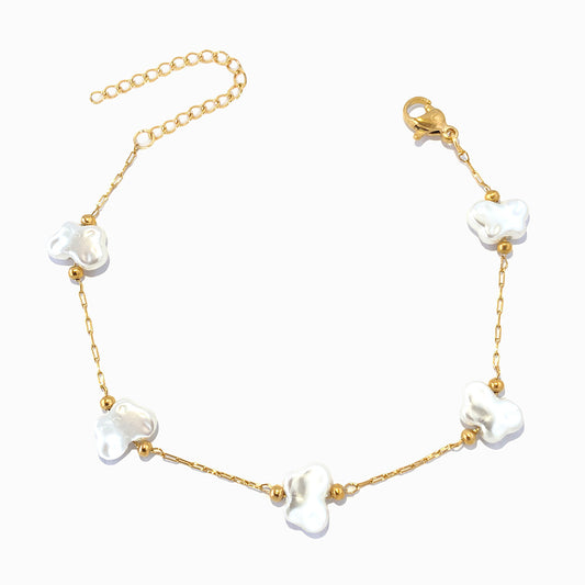 Pulseira com Pérolas Barrocas SL2295 - Aço Inox