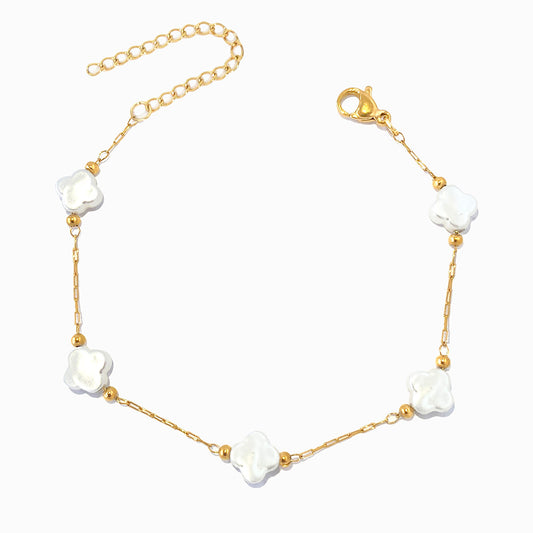 Pulseira com Pérolas Barrocas SL2296 - Aço Inox