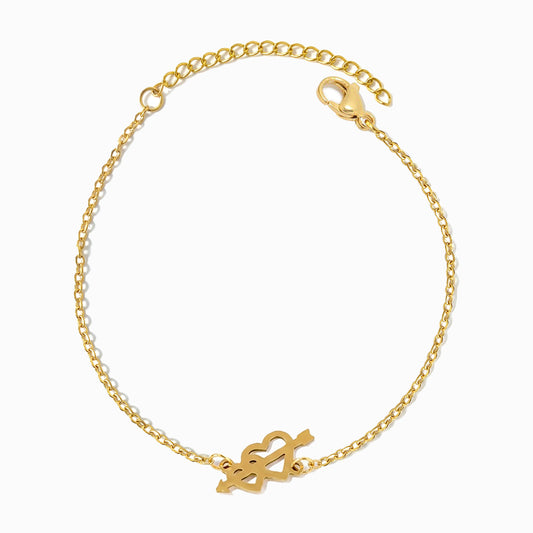 Pulseira Coração SL2317 - Aço Inox Dourado