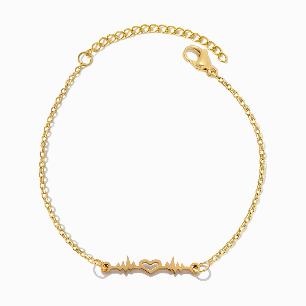 Pulseira Coração SL2319 - Aço Inox Dourado