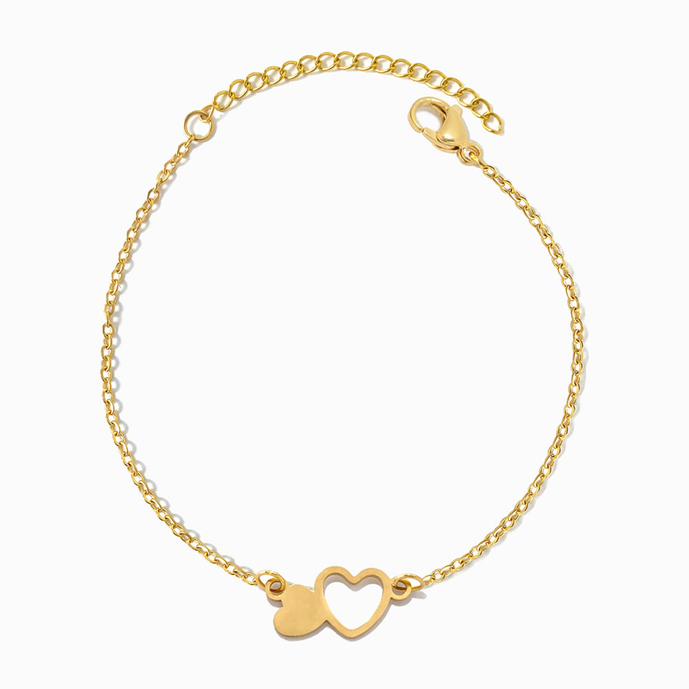 Pulseira Coração SL2320 - Aço Inox Dourado