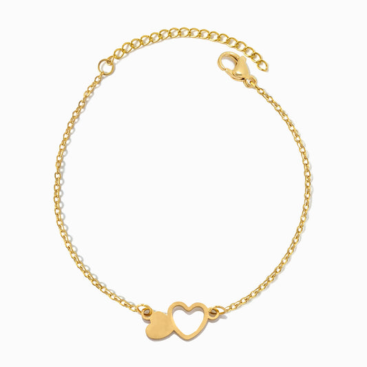 Pulseira Coração SL2320 - Aço Inox Dourado