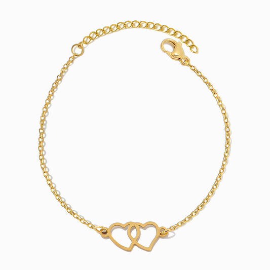 Pulseira Coração SL2323 - Aço Inox Dourado